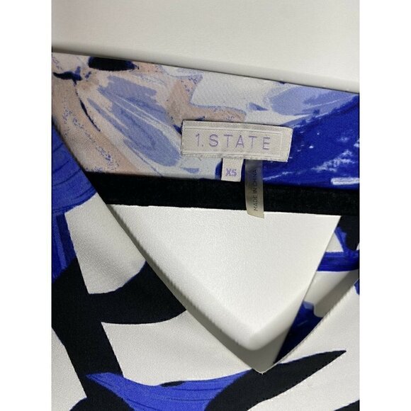 1. State Dress Size XS Women's Floral Long Sleeve V-Neck Multicolor Mini Dress - Picture 4 of 6